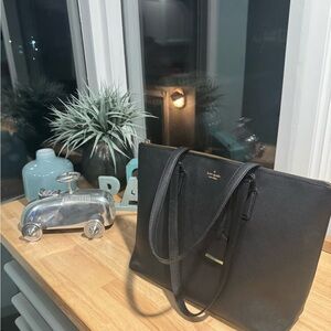 Kate Spade Black Tote with Gold Accents